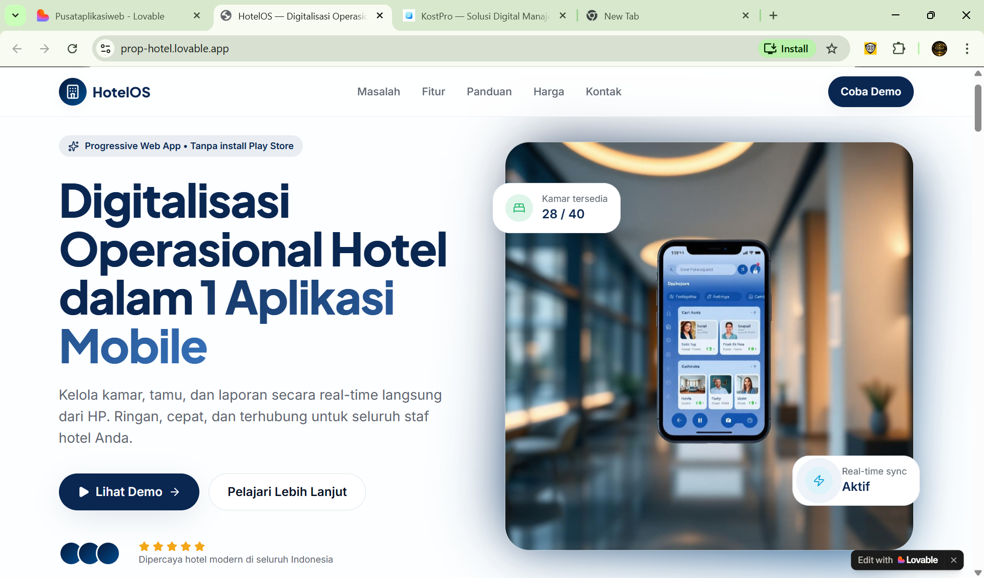 HotelOS — Prop Hotel